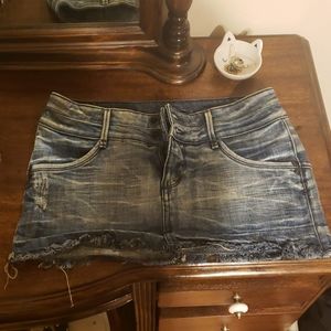 Bebe Premium Denim Mini Skirt sz 26